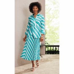 Linnea Pleated Skirt Suit, , large