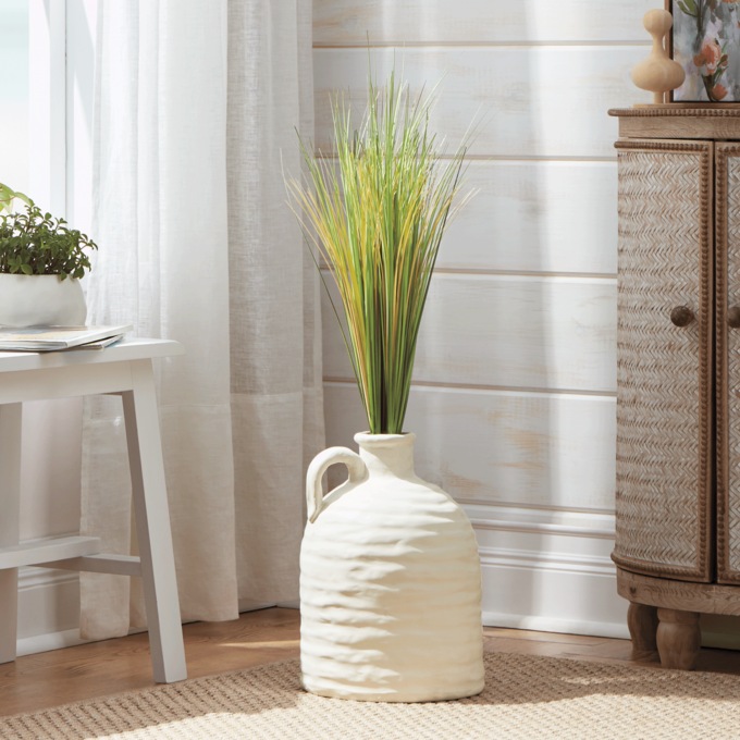 Coastal Grass Arrangement in Ceramic Jug, , large