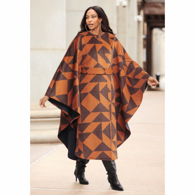 Bree Belted Cape Coat, , large