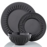 12-Piece Embossed Round Dinnerware Set, , large