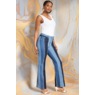 Pieces of Me Mixed-Wash Women&rsquo;s Flare-Leg Jean in Spliced Stretch Denim, , large