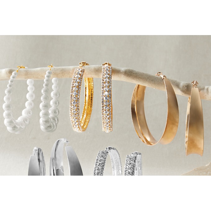 3-Pair Hoop Set , , large