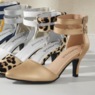Camlo Pump for Women with Double Adjustable Ankle Strap and 2.5" Heel, Gold, large