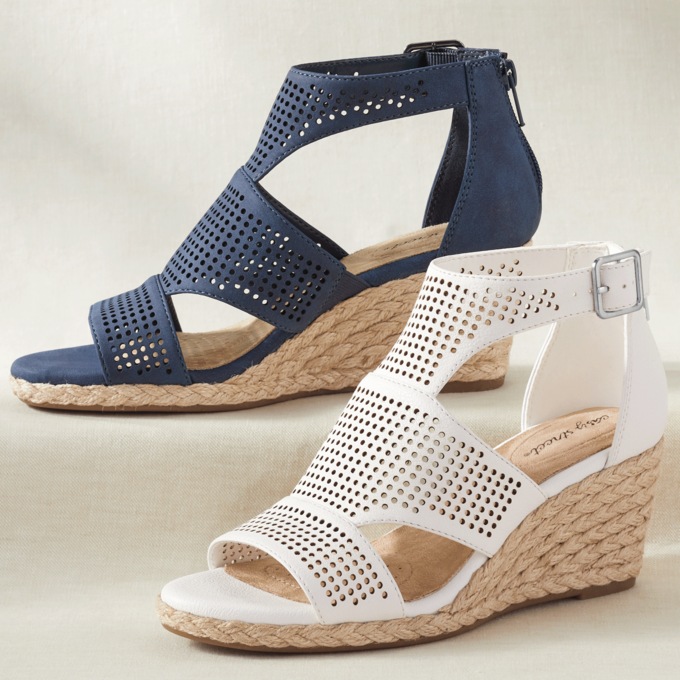 Easy Street Tova Peep-Toe Wedge, , large