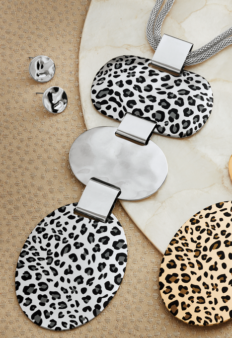 Animal Spot Necklace and Earring Set, , large
