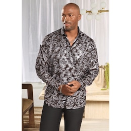 Stacy Adams Men&rsquo;s Long-Sleeve Print Scroll Button-Down Shirt, , large