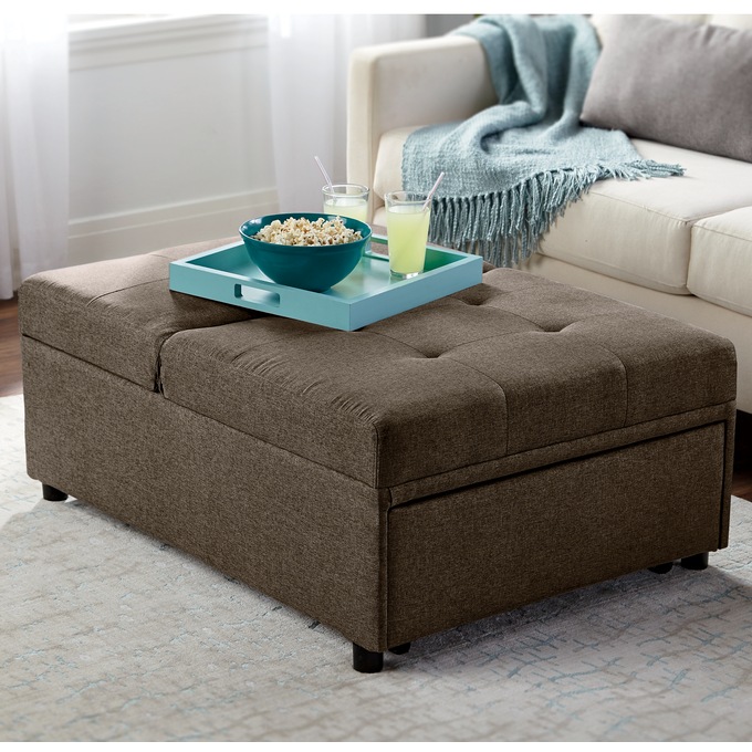 Cali Convertible Chair, Chocolate, large