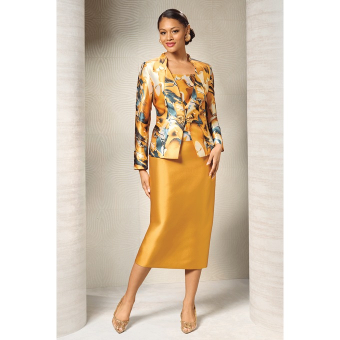 Zelle 3-Piece Skirt Suit for Women with Jacket and 2 Skirts, , large