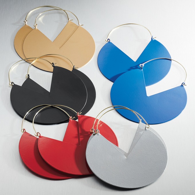 Color Fan Earrings, , large
