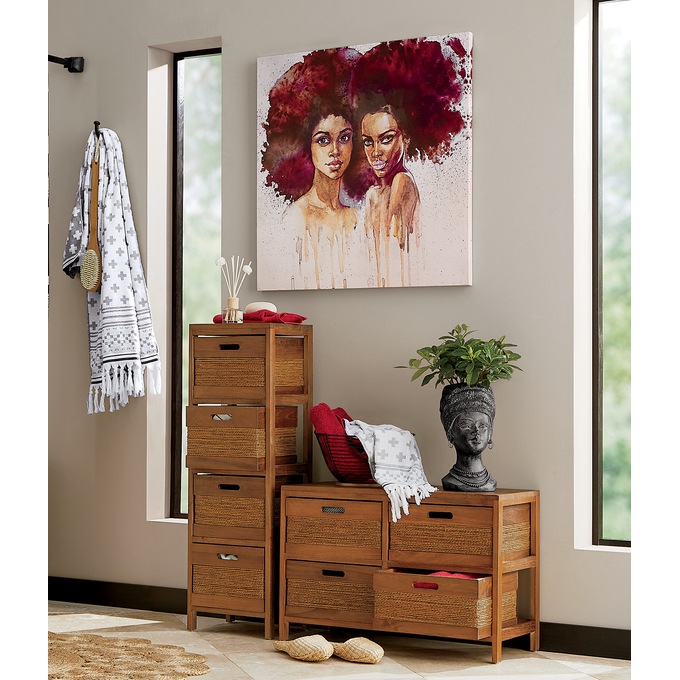 Colorful Afro Sisters Canvas, , large