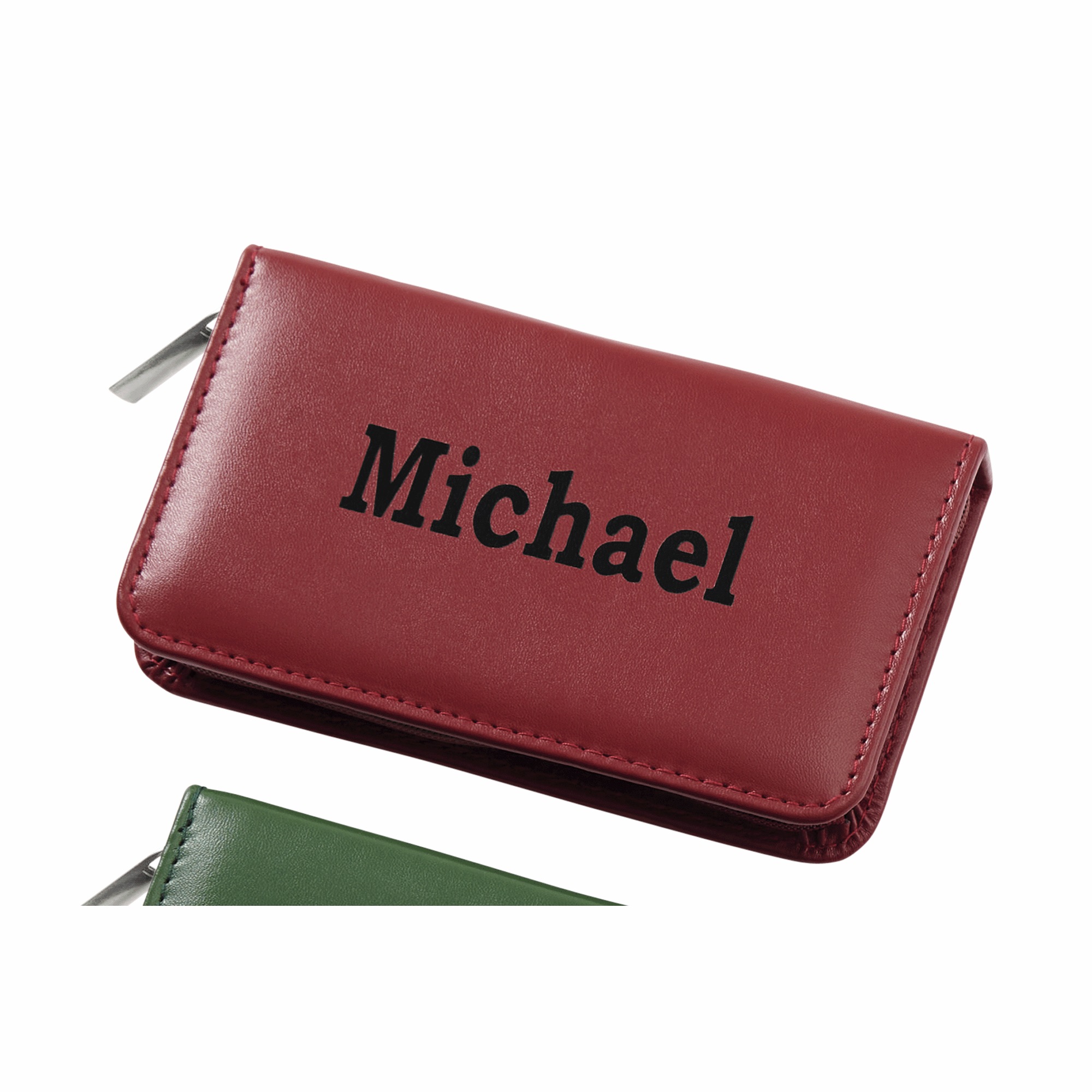 18-Piece Faux-Leather Grooming Kit, Brick Red, large