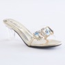 The Classique Vinyl Rhinestone Slide for Women with a Clear 2.5" Lucite Heel, , large