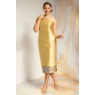 Ananda Asymmetric Jacket Dress with Rhinestone Buttons and Metallic Trim, , large