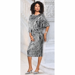 Art Deco Embellished Skirt Set, , large