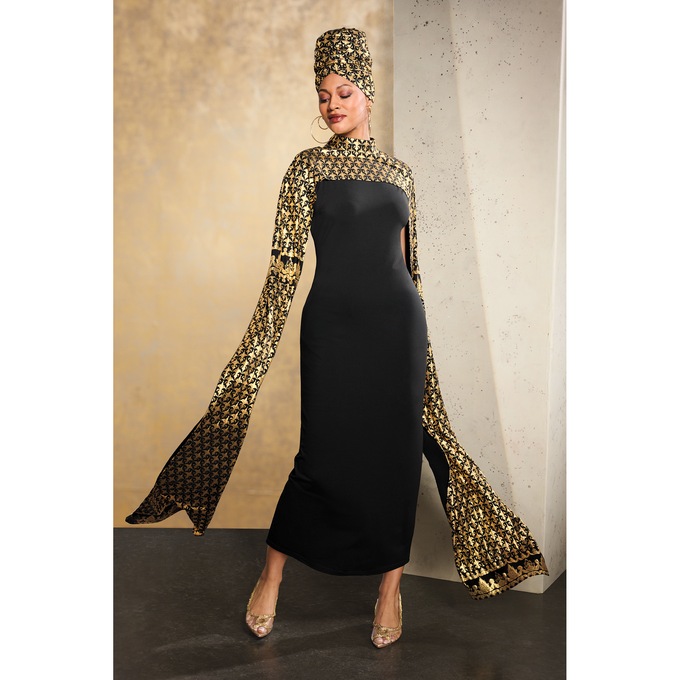 Nuru Dress and Headwrap, , large