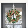 Outdoor Christmas Wreath with Tartan Bow, , large