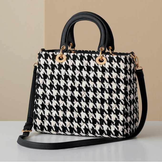Houndstooth purse outlet