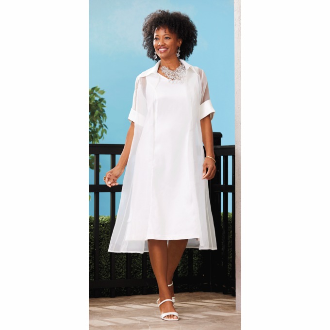 Summer Sheer Jacket Dress, , large