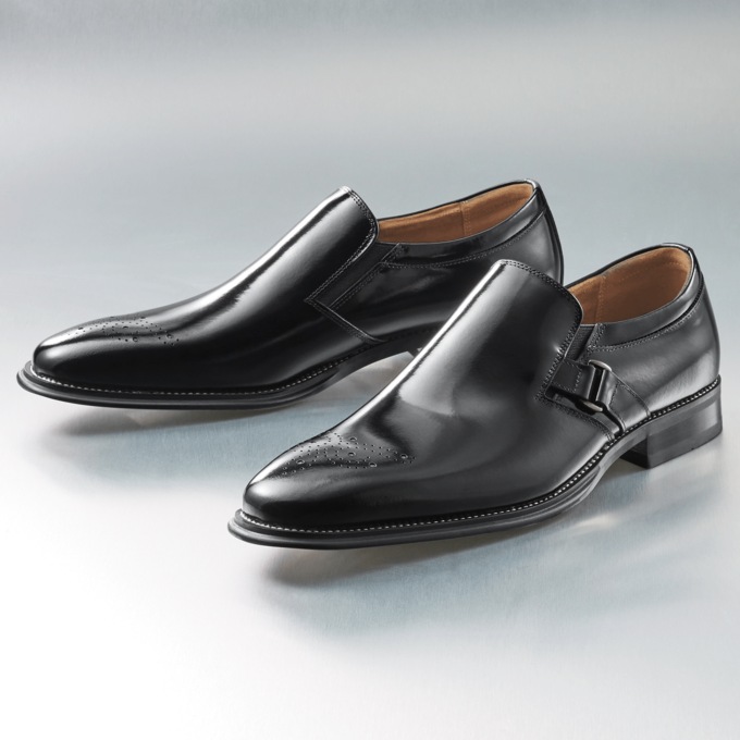 Stacy Adams Men's Leather Alistair Plain-Toe Ornament Slip-On, Black, large