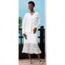 Dot Sequin Jacket Dress, White, large