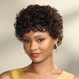 Vivica Fox Sol Human-Hair Wig - Short and Curly, , large
