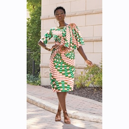 Zaida Cape Sheath Dress, , large