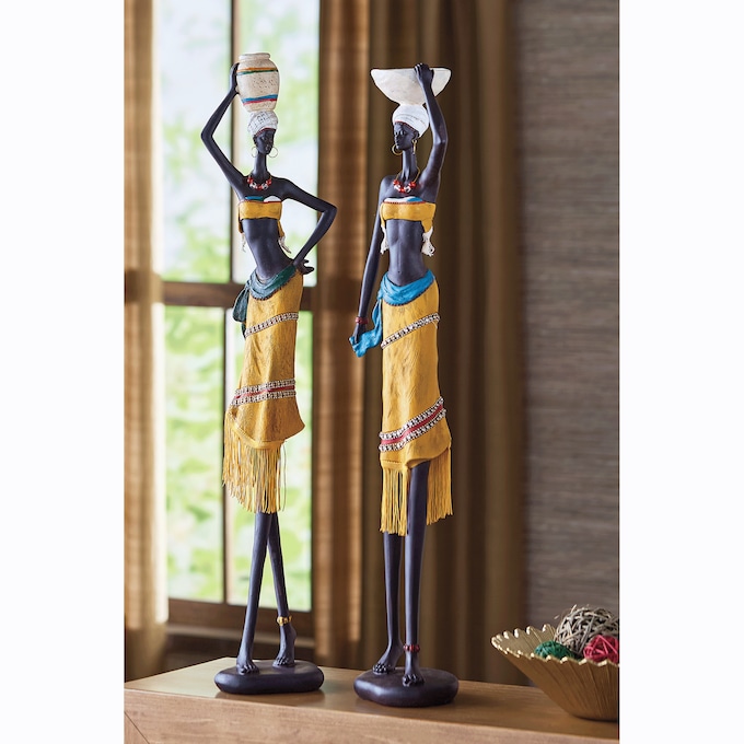 Set of 2 African Ladies, , large