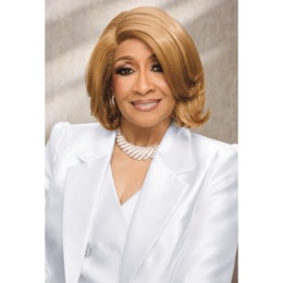 Dorinda Clark-Cole Tyra Lace-Front Wig, Honey Blonde, large