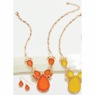 Colorful Crystal Teardrop Necklace & Earring Set, , large