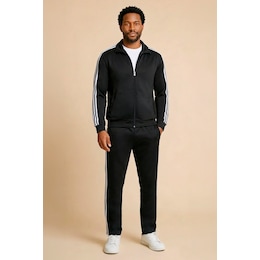 Casual 2 Piece Men's Active Set with Side Stripe Accents, , large