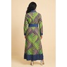Faydia Cotton and Denim-Trim A-Line Maxi Shirtdress for Women, , large