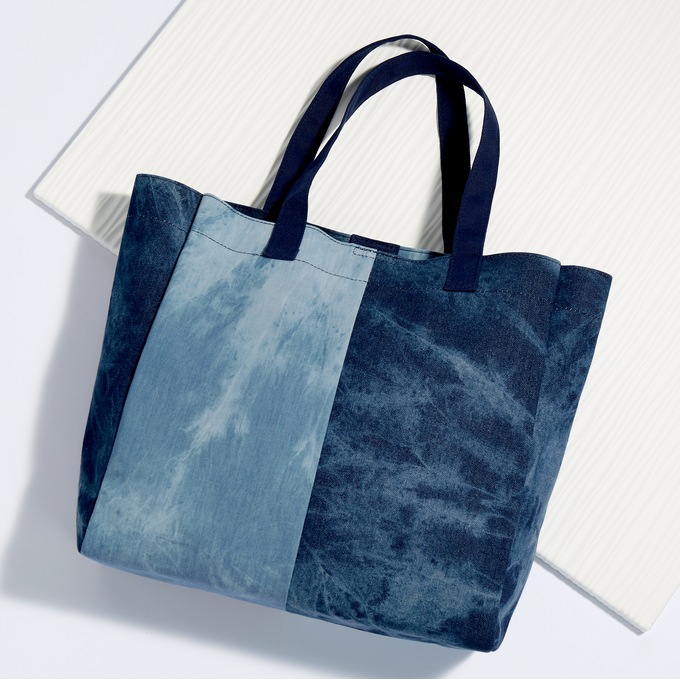 Denim Patch Tote, , large