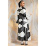 Colorblocked Faux-Leather Maxi Dress, , large