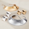 Metal Collar & Ripple Rectangle Earring Set, , large