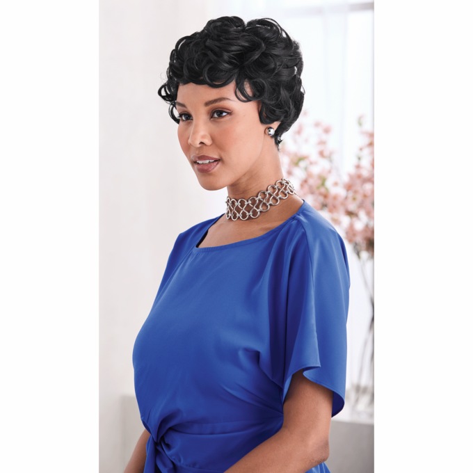 Cheri Human-Hair Blend Wig, , large