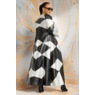 Colorblocked Faux-Leather Maxi Dress, , large