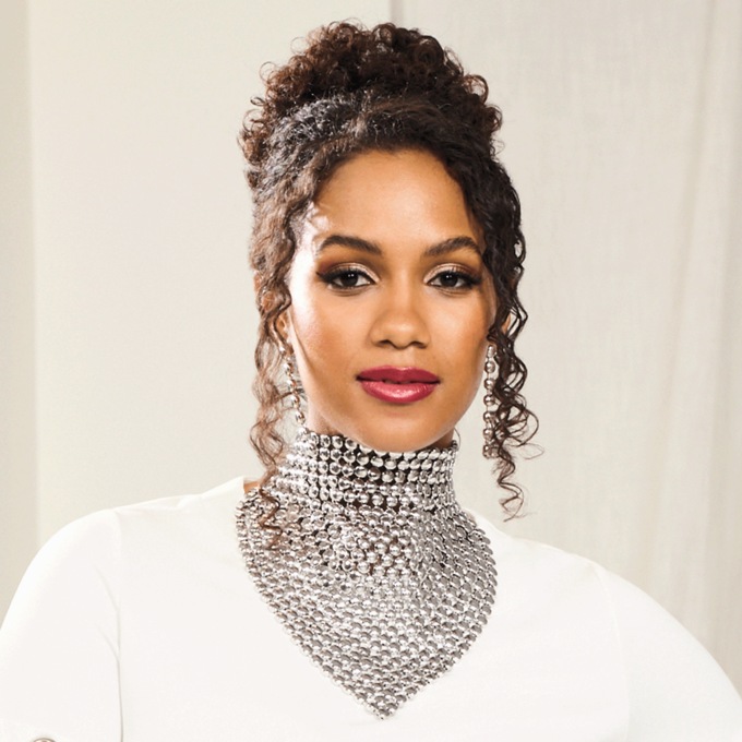 Dots Bib Necklace & Earring Set, Silvertone, large