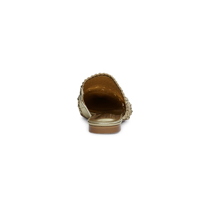 Woven Mule, Gold, large