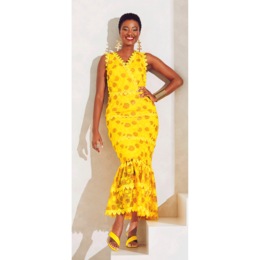 Makena Sequin and Lace Maxi Dress, , large