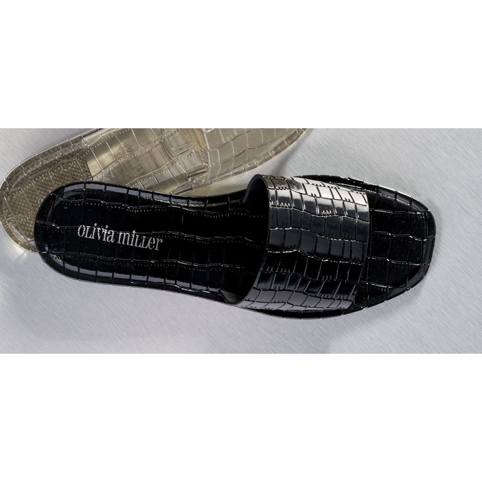 Olivia Miller Omra Croco Jelly Slide, , large