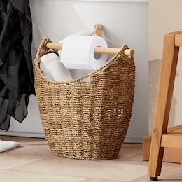 Woven Toilet Paper Basket, , large