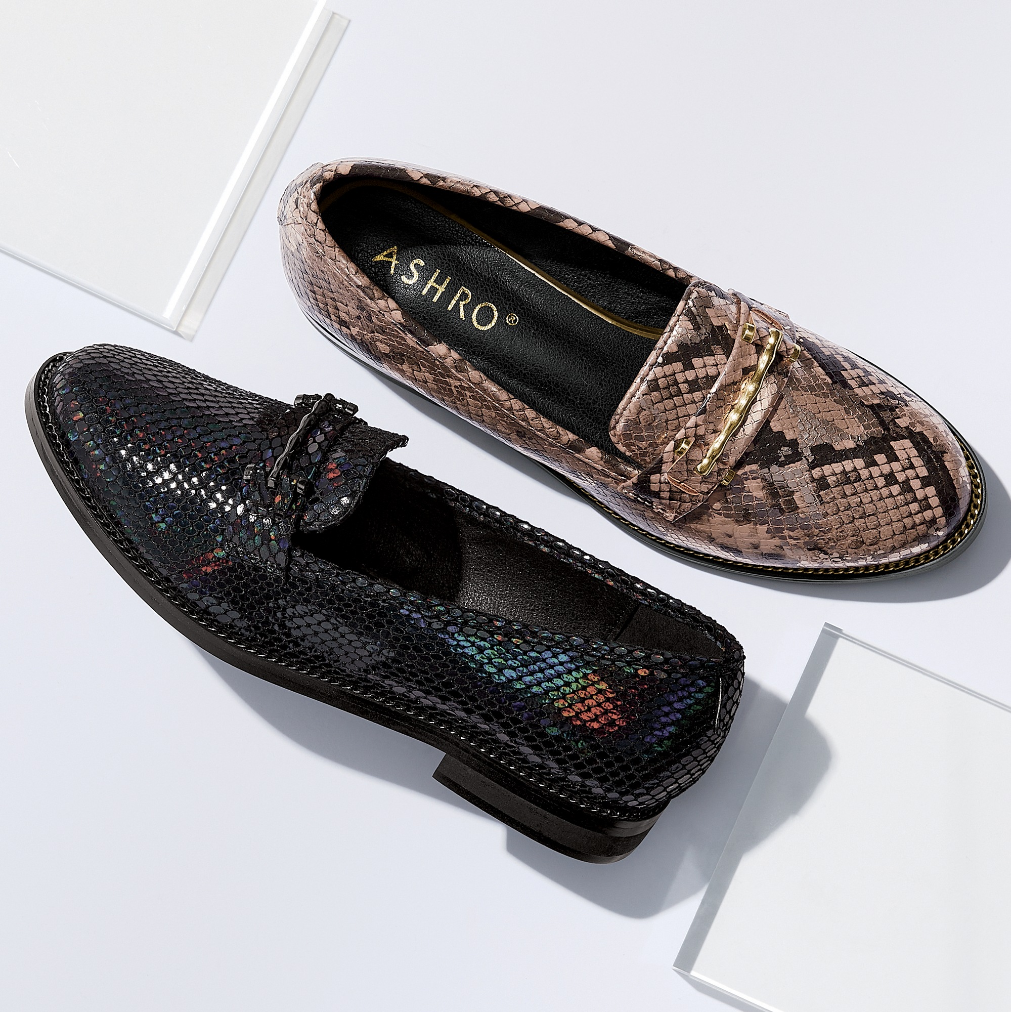 Snake-Print Loafer | ASHRO