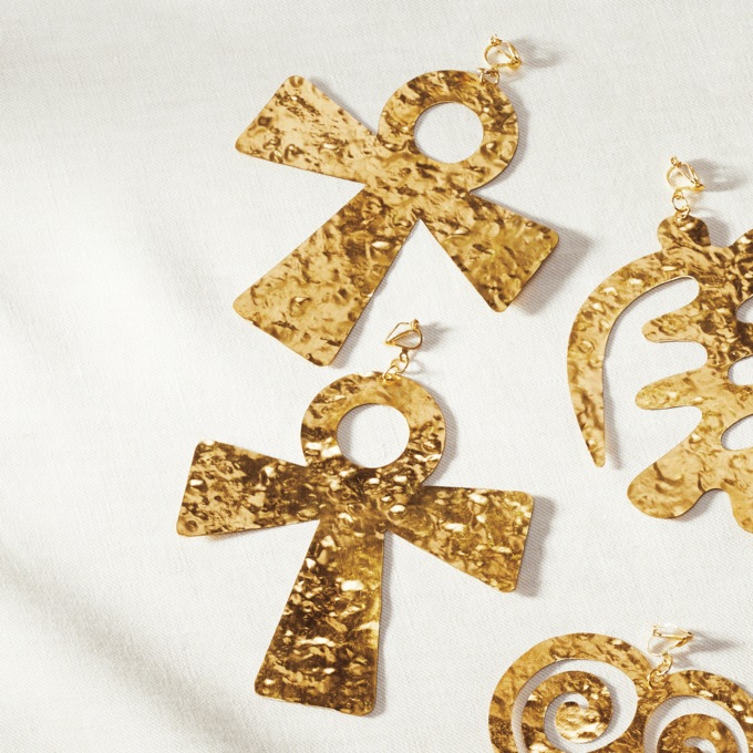 African Symbol Earrings, , large