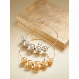 Ball Necklace &amp; Earring Set, , large