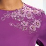 Giselle Embellished Skirt Suit with Jeweled, Embroidered Flowers, , large
