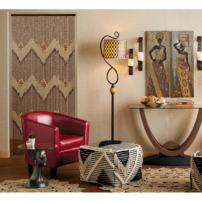 Chevron Beaded Room Screen, , large