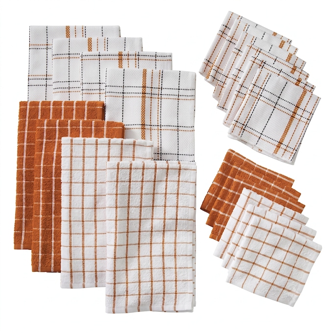 Color Connection 20-Piece Kitchen Towel Set in Absorbent Cotton, , large