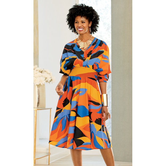 Lakin Cotton Shirt Dress, , large