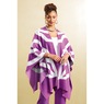 Kiora Open-Front Sweater Cape in Birdseye Jacquard Knit, , large