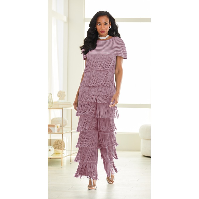 Zazie Fringe Pant Set, , large
